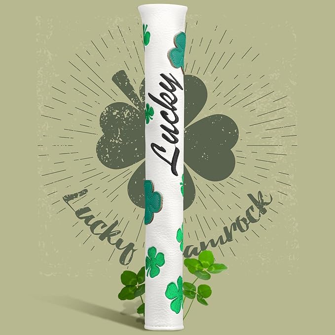 Craftsman Golf Green Lucky Clover Driver Wood Hybrid Headcover Blade Mallet Putter Cover for Scotty Cameron Taylormade Odyssey Also for Custom Version with Your Name Stitched