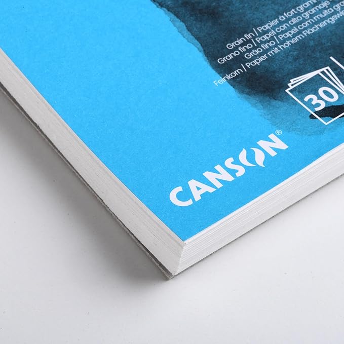 CANSON XL Watercolour 300gsm A5 Paper, Cold Pressed, Spiral Pad Short Side - Image 4
