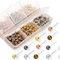 Yalis Push Pins Map Tacks 1/8-Inch Metallic Color Beads Head Marking Pins by Yalis