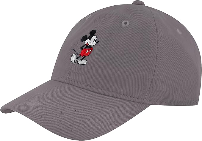 Disney Mickey Mouse Embroidered Cotton Adjustable Dad Hat with Curved Brim