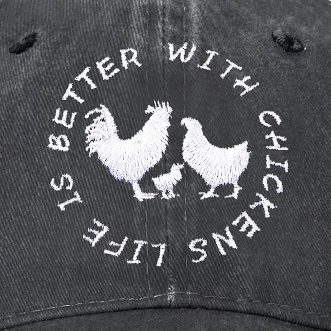 Embroidered Baseball Cap for Women Men Vintage Adjustable Washed Distressed Denim Baseball Hat