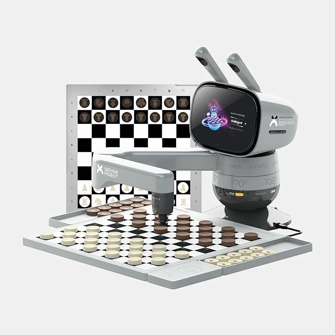 SenseRobot Lite — 2-in-1 AI Robotic Chess & Checkers Set | 25 Chess Levels by SenseRobot