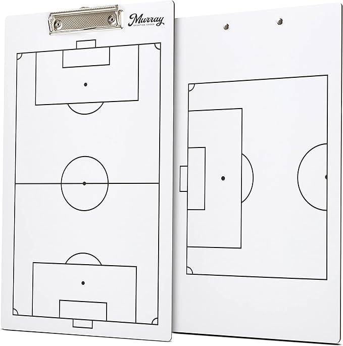 Murray Sporting Goods Dry Erase Coaches Clipboard | Double-Sided Dry Erase White Board