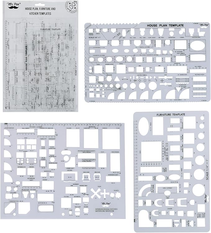 Mr. Pen- House Plan, Interior Design and Furniture Templates, Drafting Tools by MrPen