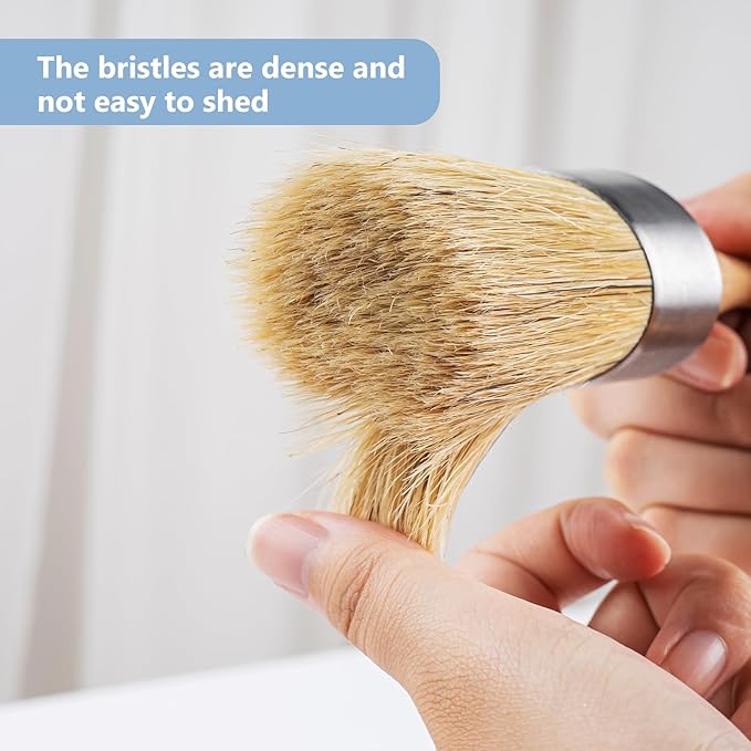 Mister Rui Chalk Paint Brushes, 3 Pack Wax Brush Set, Round Paint Brush Use - Image 4