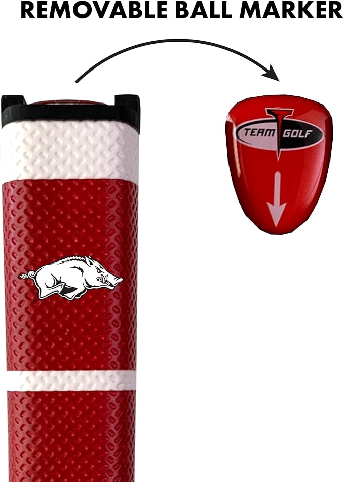 Team Golf NCAA Golf Putter Grip with Removable Gel Top Ball Marker, Durable Wide Grip & Easy to Control