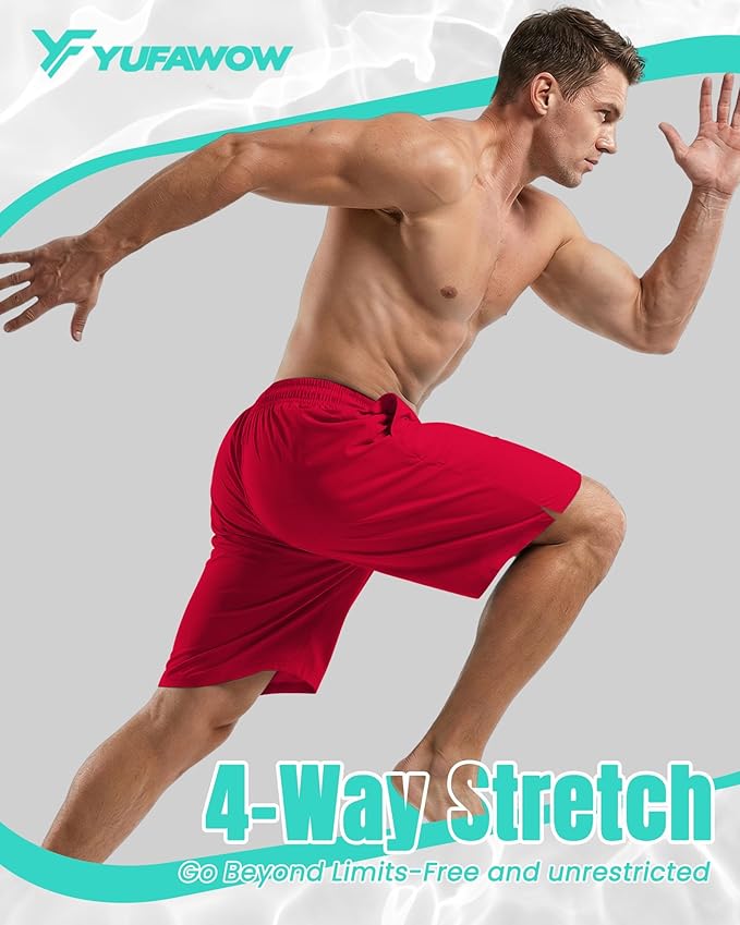 9 Inch Men Swim Trunks with Mesh Lining Quick Dry Breathable Pockets for Summer Beach Cruise Water Park Gym Running