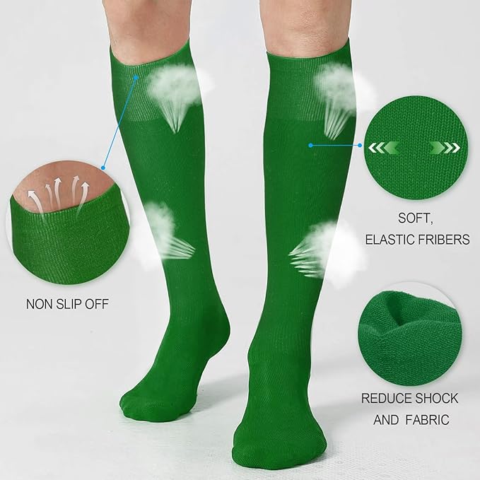 XZQTIVE 3 Pairs of Baseball Softball Socks and 1 Baseball Softball Belt Combo Set Knee-High Soccer Socks for Kids Youth Adult
