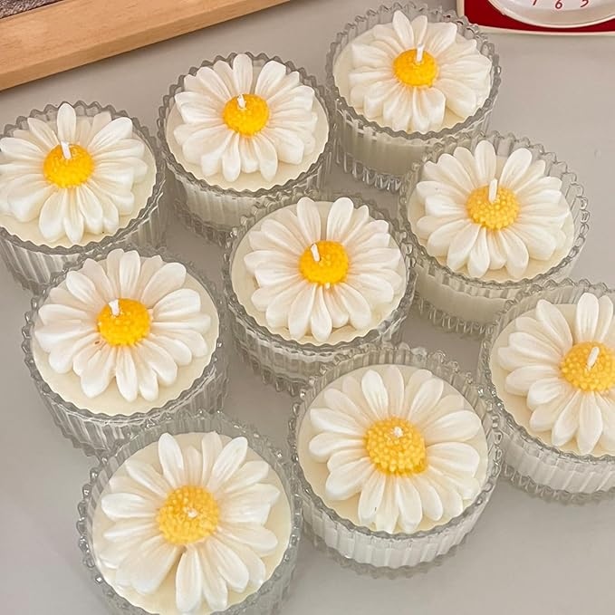 Daisy Candle Mold 4pack, Daisy Silicone molds - Image 3