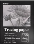 Tracing Paper 8.5x11 inch, 100 Sheets Transparent Vellum Paper by SuFly