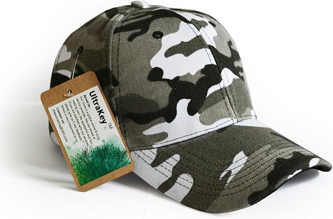 UltraKey Mens Womens Army Military Baseball Cap Camouflage Hats for Hunting Fishing Outdoor Activities