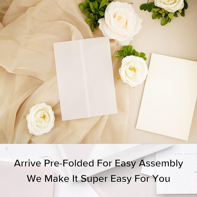 Puremigo 220 Pack Luxury Pre-Folded Vellum Jackets - Image 3