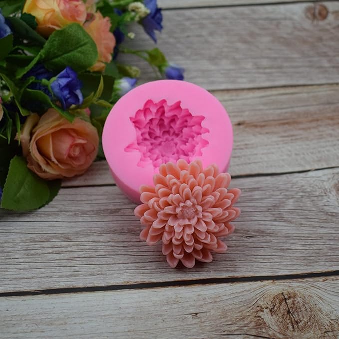 Chrysanthemum Flower Silicone Soap Mold Candle Mold Fondant Chocolate Cake - Image 6
