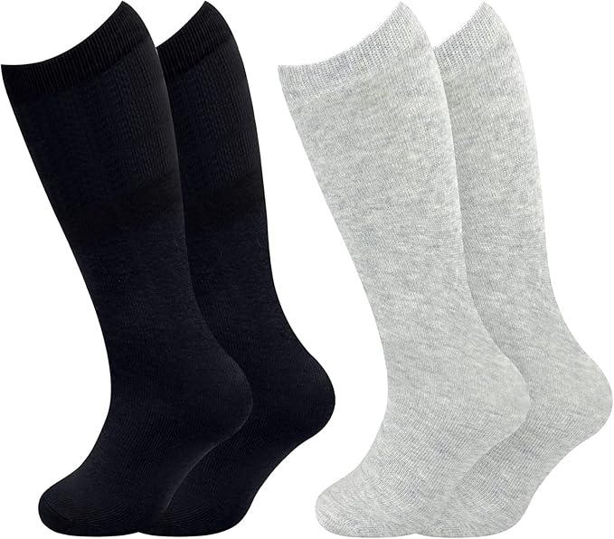 Sarfel Kids Soccer Socks Toddler Soccer Socks Girls Boys Soccer Socks Kids Tube Socks with Stripes Toddler Knee High Socks