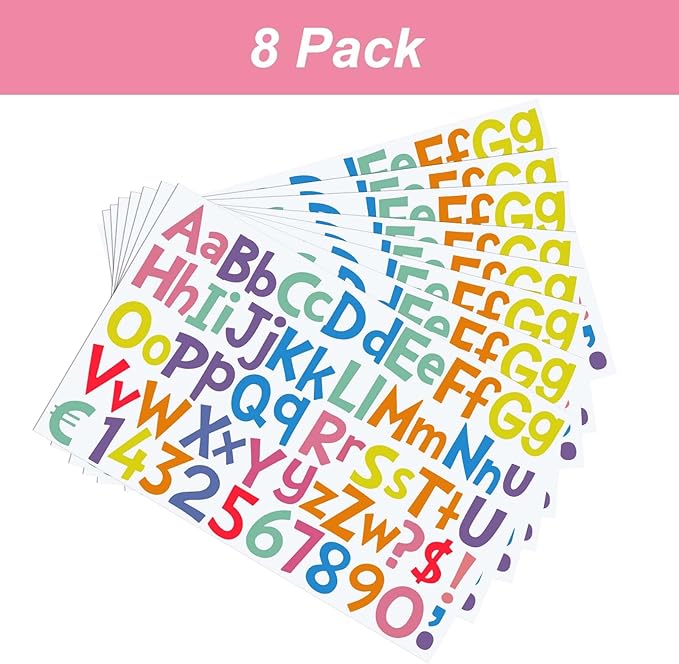 TaoBary 544 Pcs 2 Inch 16 Sheets Large Letter Stickers, Upper and Lower Case - Image 3