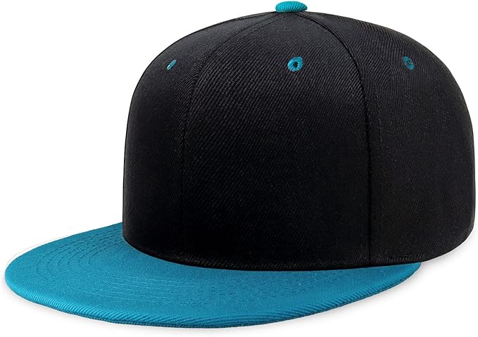 CHOK.LIDS Flat Bill Visor Classic Snapback Hat Blank Adjustable Brim High Top End Trendy Color Style Plain Tone Baseball Cap