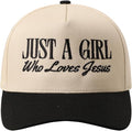 MIRMARU Two-Tone Vintage Canvas Trucker Hats for Men & Women, Adjustable Size Baseball Caps with Trendy Embroidered Design