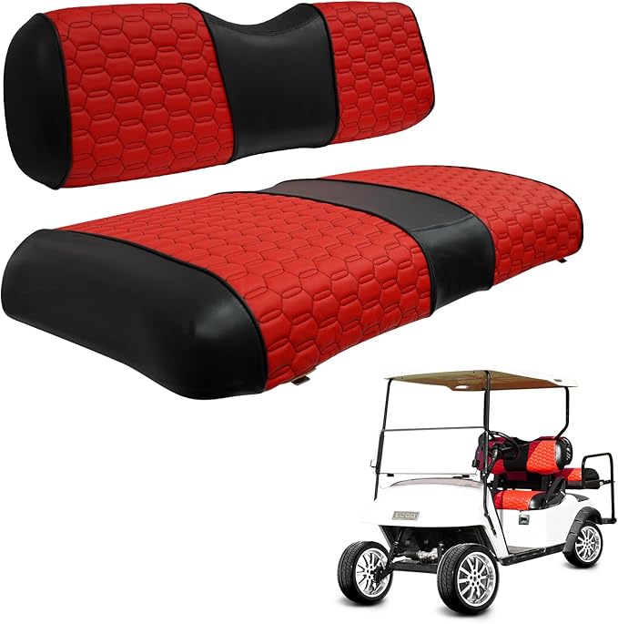 Golf Cart Seat Covers for EZGO TXT Club Car DS Gas or Electric OEM Regular Seat Cushion, No Staple, Golf Cart Vinyl Replacement Seat Cover