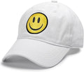Smile Face Baseball Cap for Women Men Cute Baseball Caps Unstructured Cotton Dad Hat