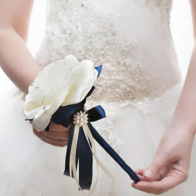 VATIN Double Face Deep Navy Blue Satin Ribbon 3/8" Continuous 50 Yards - Image 9