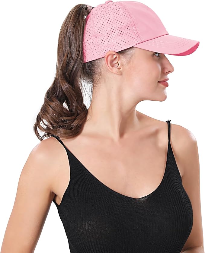 ZTL Women's High Ponytail Baseball Cap Performance Running Hat Quick Dry Mesh Sports Cap Unstructured Dad Trucker Hats
