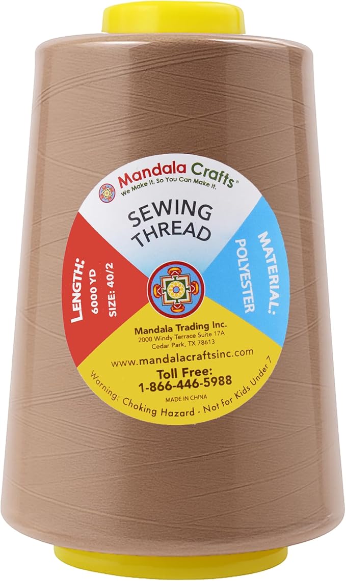 Mandala Crafts 4 Pack of Serger Threads Cones Spools - Image 4