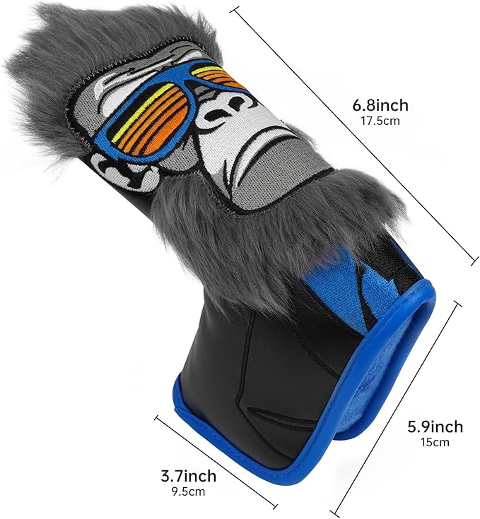 Craftsman Golf Gorilla with Suits Want to Take a Vacation 460CC Driver Headcover Fairway Wood Hybrid Blade Mallet Putter Cover Gift for Men