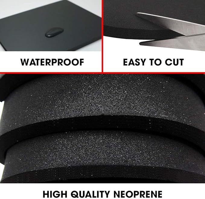 Dualplex Neoprene Sponge Foam Rubber Sheet Roll, 15 X 60 Inch X 1/4" Thick - Image 2