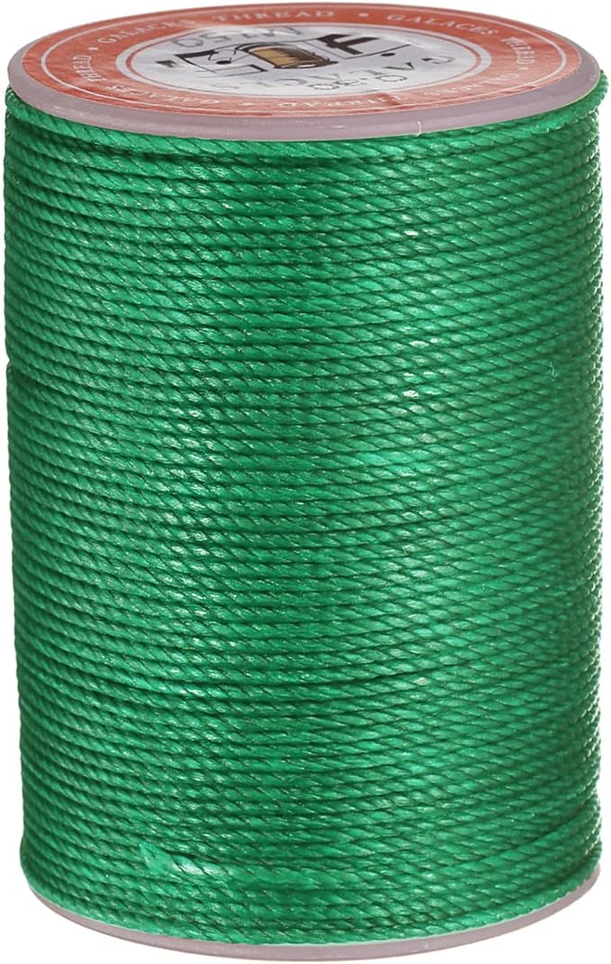 uxcell Round Leather Sewing Waxed Thread, 55m / 60 Yards Wax Polyester String by uxcell