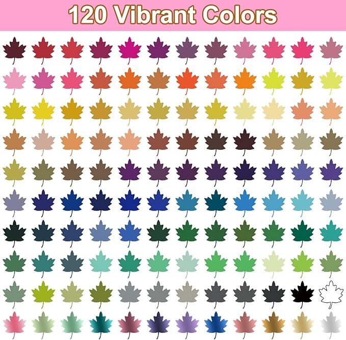 120 Colors Dual Tip Acrylic Paint Markers，Waterproof, Odorless Acrylic Markers - Image 3