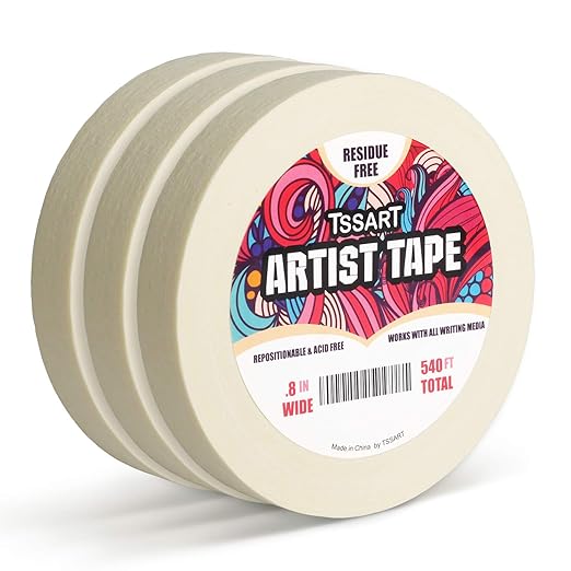 3 Pack White Artist Tape by TSSART
