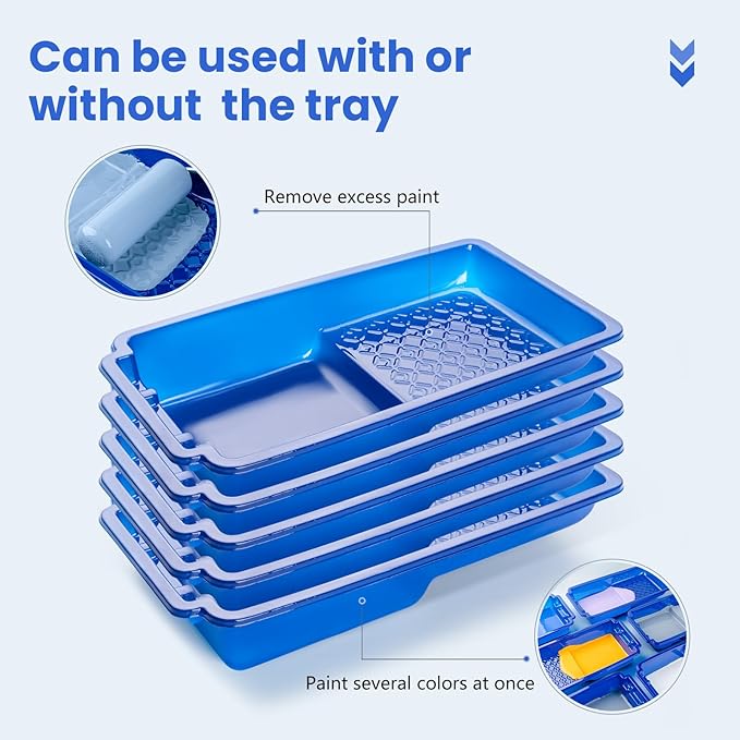 Mister Rui 4 Inch Paint Tray Liners, 15 Pack, Plastic Paint Trays, Small Paint - Image 3