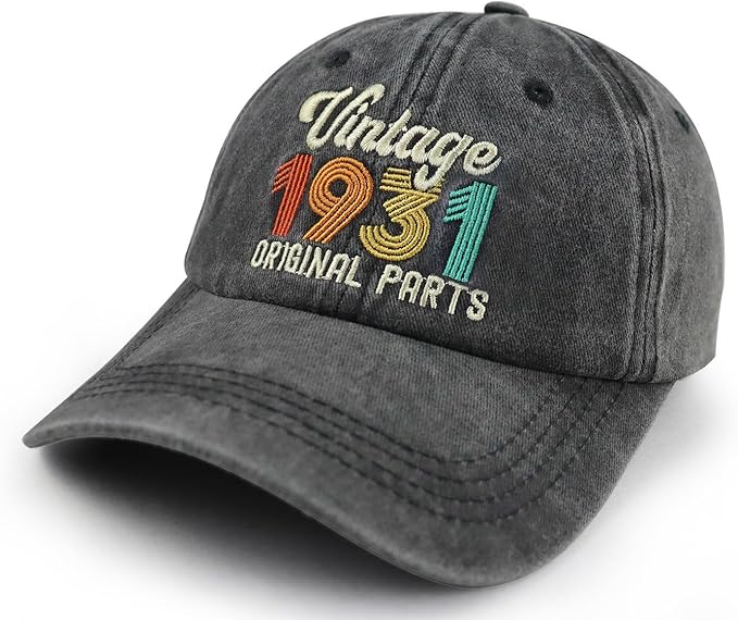 90th 80th 70th 60th 50th 40th 30th Birthday Gifts for Women Men, Vintage 1936 1946 1956 1966 1976 1986 1996 Hat