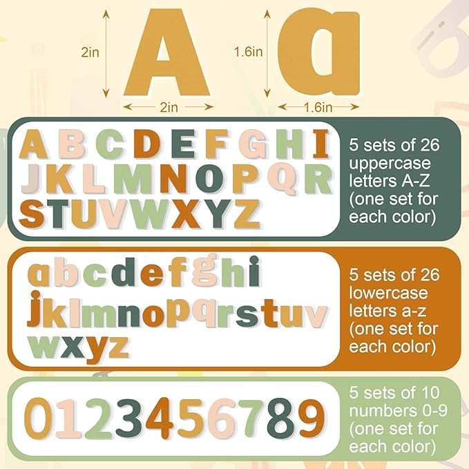 Breling 310 Pieces Felt Bulletin Board Letters Sticker - Image 2