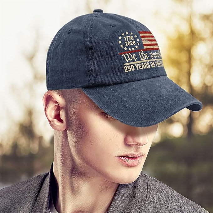 U.S. 250th Anniversary 250 Years Freedoms 1776-2026 Baseball Hats Funny