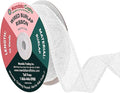 Mandala Crafts White Burlap Wired Ribbon 1 Inches Wide Jute Ribbons by MandalaCrafts