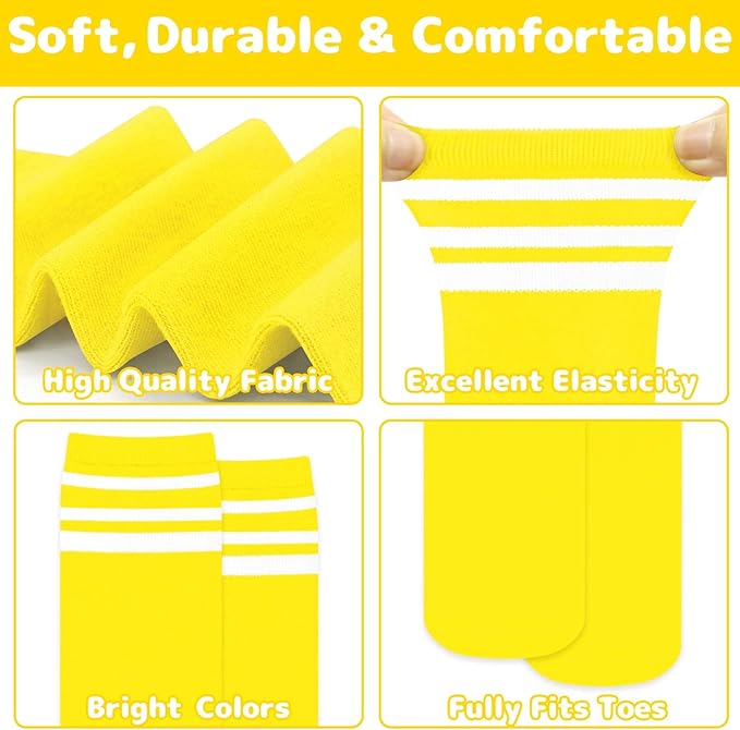 Olreco 1 Pack Toddler Kids Youth Soccer Socks Girls Boys Baseball Socks Youth Knee High Softball Football Accessories Cotton