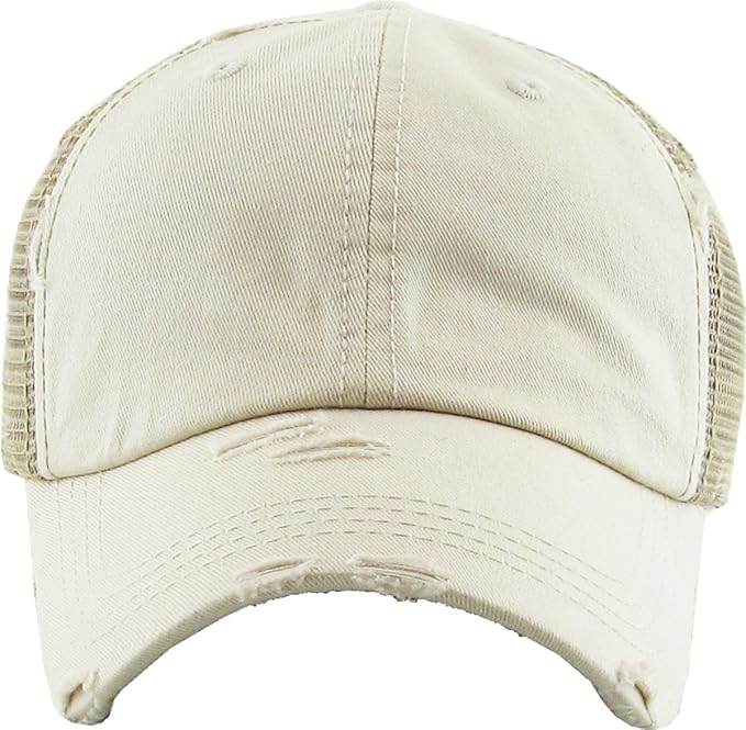 Classic Plain Ponytail Messy High Bun Headwear Adjustable Cotton Trucker Mesh Glitter Hat Baseball Cap