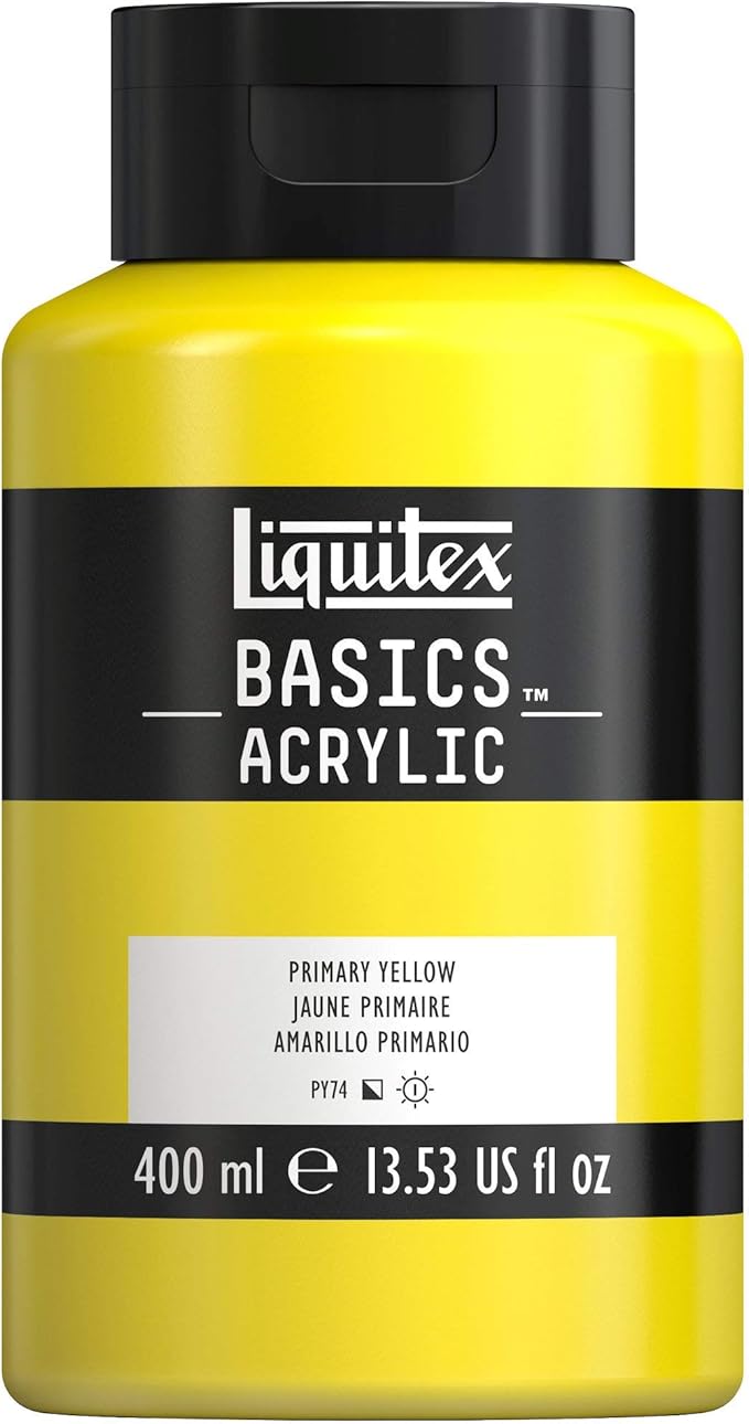 Liquitex BASICS Acrylic Paint, 400ml Bottle, Primary Yellow by Liquitex