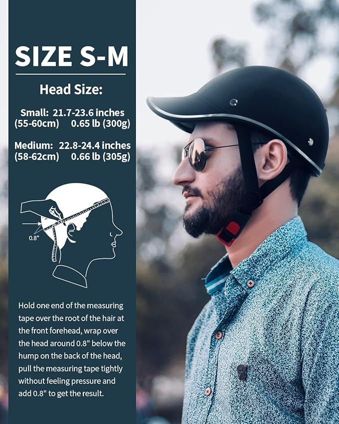 Adult Baseball Cap Helmet - Urban Style for Golf, Low Profile Urban Commute PU Retro Leather Hat for Men & Women