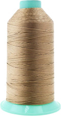 Mandala Crafts Bonded Nylon Thread Khaki Heavy Duty Sewing Threads by MandalaCrafts