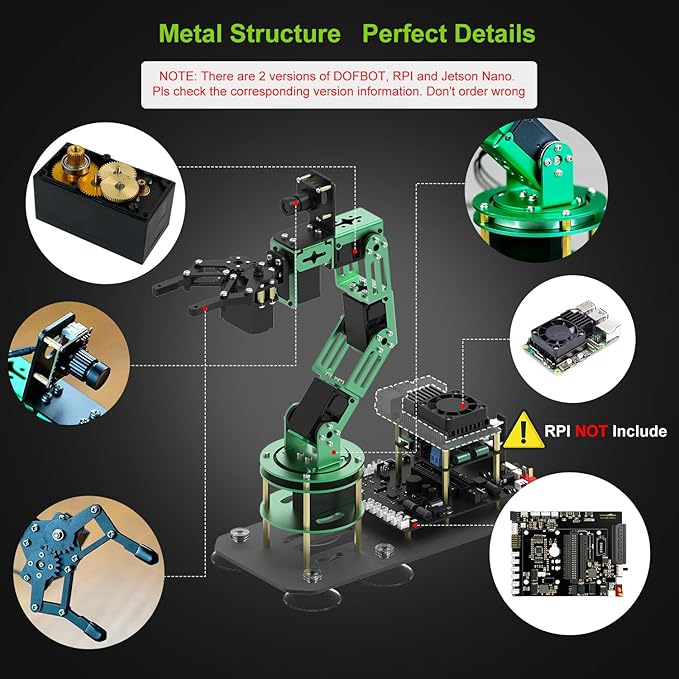 Yahboom Robot Arm Kit 6DOF for Raspberry Pi5 AI Programmable Electronic DIY - Image 5