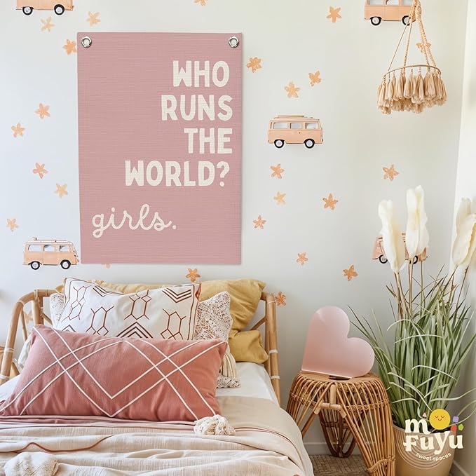 Girls Room Decor for Nursery Decor Linen Canvas Banner, Inspirational Wall - Image 7
