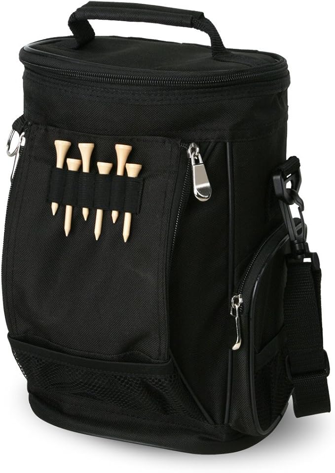 Intech Golf Bag Cooler and Accessory Caddy, Portable Soft Sided 10-Can Insulated Cooler Bag, Fits on a Golf Cart, Push Cart or Carry