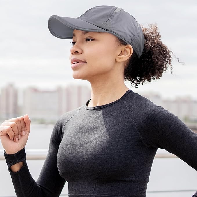 SHINCHIC Womens Ponytail Baseball Cap UPF50+ Waterproof Golf Hat High Bun Pony Cap Breathable Dad Hat for Outdoor
