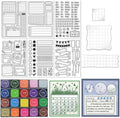 29 Pcs Journal Stamps for Crafting Card Making Supplies Set Include 3 Acrylic by GLASSWINDS