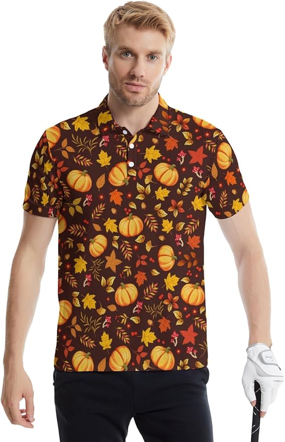 Mens Golf Shirts Golf Polo Shirts for Men Short Sleeve Polo Shirts Golf Gifts