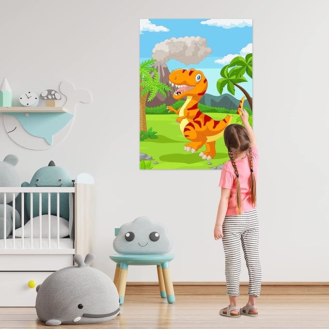 ASTARON Pin The Tail on The Dinosaur Party Game - Image 4