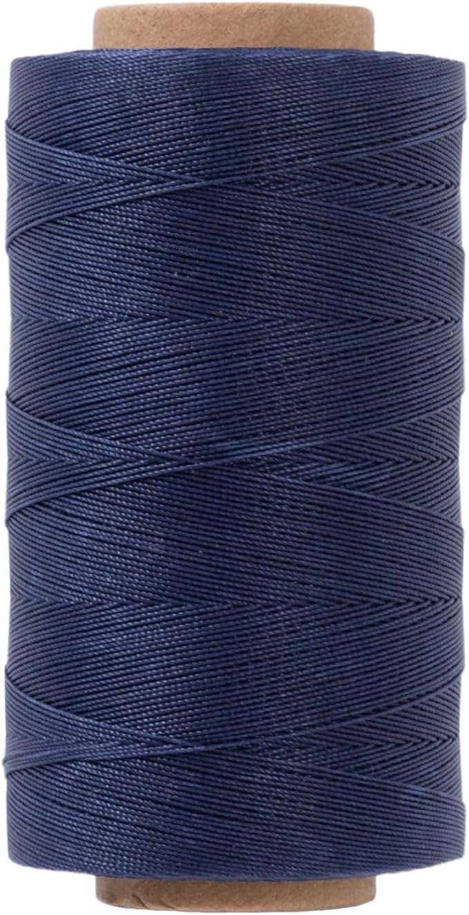Thin Round Waxed Thread 0.45mm, 600 Yards, Dark Blue, Light Duty Polyester Wax by Wearecommittedtohelpingpeoplecreatebeautifuluniqueandpersonalizedhandcraftedcreations