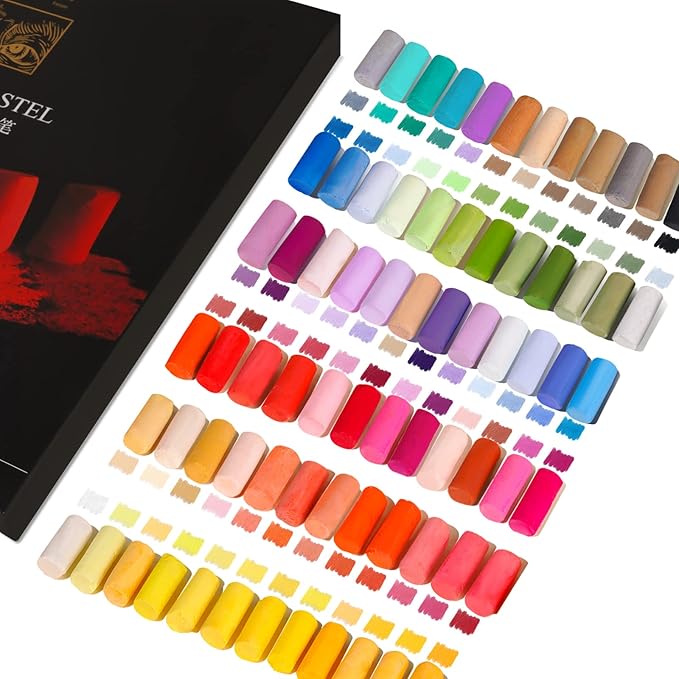 Paul Rubens Professional Soft Pastels, Handmade 72 Vibrant Colors Chalk Pastels - Image 3